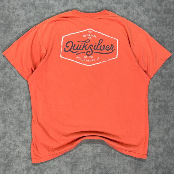Quiksilver Other - Quiksilver salmon pink casual streetwear surfwear graphic tshirt mens XL